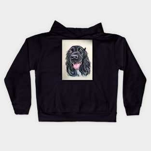 Black Cocker Spaniel Kids Hoodie